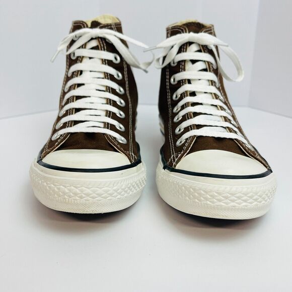 Converse Chuck Taylor All Star Canvas High Top Brown Sneakers Vtg 05' Sz M 7W 9 - Picture 2 of 10